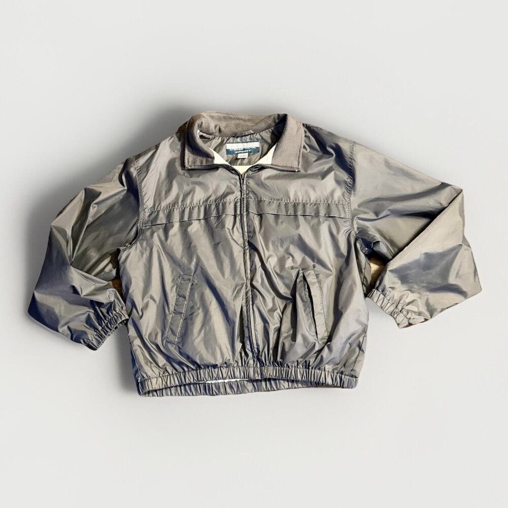 Vintage 90s Eagles Ridge Windbreaker Fleece Lined Jacket Grunge Retro Gray L